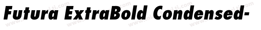 Futura ExtraBold Condensed字体转换